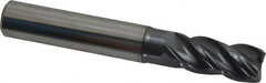 Iscar - 1/2", 4 Flute, Solid Carbide, Corner Chamfer End Mill - 3-1/2" OAL, 1" LOC - Benchmark Tooling