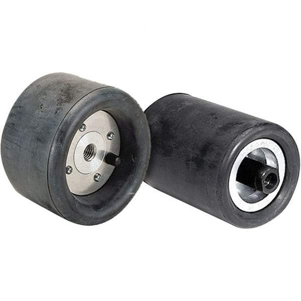 WALTER Surface Technologies - 5" Wheel OD, 3-1/2" Wheel Width, 3,800 RPM, Pneumatic Wheel without Hub - 5/8" Wheel Arbor Hole, For Use with Line-Mate III Drum Sander - Benchmark Tooling