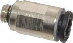 Legris - 4mm Outside Diam, M5 x 0.8 Metric, Nickel Plated Brass Push-to-Connect Tube Male Connector - 290 Max psi - Benchmark Tooling
