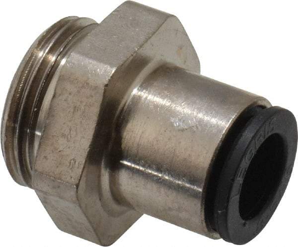 Legris - 8mm Outside Diam, 3/8 BSPP, Nickel Plated Brass Push-to-Connect Tube Male Connector - 290 Max psi - Benchmark Tooling