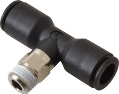 Legris - 5/16" OD, 1/8 BSPT, Nylon/Nickel Plated Brass Push-to-Connect Male Branch Tee - 290 Max psi - Benchmark Tooling