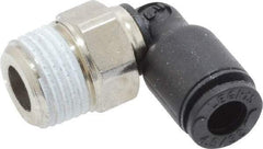 Legris - 5/32" OD, 1/8 BSPT, Nylon/Nickel Plated Brass Push-to-Connect Male Elbow - 290 Max psi - Benchmark Tooling