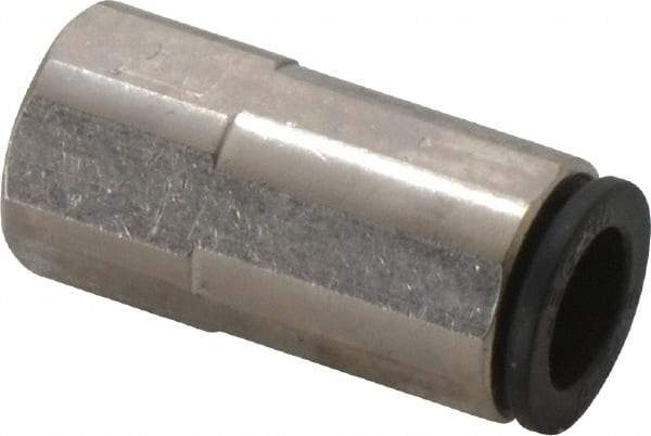 Legris - 8mm Outside Diam, 1/8 BSPP, Nickel Plated Brass Push-to-Connect Tube Female Connector - 290 Max psi - Benchmark Tooling