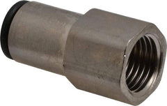 Legris - 8mm Outside Diam, 1/4 BSPP, Nickel Plated Brass Push-to-Connect Tube Female Connector - 290 Max psi - Benchmark Tooling