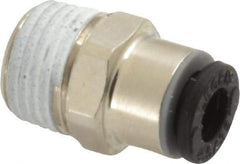 Legris - 5/32" Outside Diam, 1/8 BSPT, Nickel Plated Brass Push-to-Connect Tube Male Connector - 290 Max psi - Benchmark Tooling