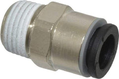Legris - 6mm Outside Diam, 1/8 BSPT, Nickel Plated Brass Push-to-Connect Tube Male Connector - 290 Max psi - Benchmark Tooling