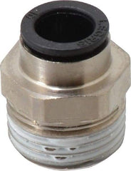 Legris - 10mm Outside Diam, 1/2 BSPT, Nickel Plated Brass Push-to-Connect Tube Male Connector - 290 Max psi - Benchmark Tooling