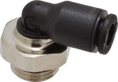 Legris - 4mm OD, 1/8 BSPP, Nylon/Nickel Plated Brass Push-to-Connect Male Elbow - 290 Max psi - Benchmark Tooling