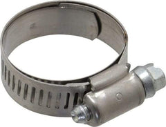 IDEAL TRIDON - SAE Size 16, 3/4 to 1-1/2" Diam, Stainless Steel Shielded Worm Drive Clamp - Material Grade 201, Series 613 - Benchmark Tooling