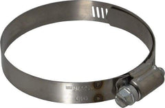 IDEAL TRIDON - SAE Size 40, 2-1/16 to 3" Diam, Stainless Steel Shielded Worm Drive Clamp - Material Grade 201, Series 613 - Benchmark Tooling