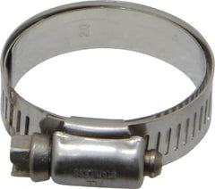 IDEAL TRIDON - SAE Size 20, 1 to 1-3/4" Diam, Stainless Steel Shielded Worm Drive Clamp - Material Grade 301, Series 615 - Benchmark Tooling