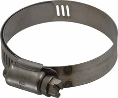 IDEAL TRIDON - SAE Size 28, 1-5/16 to 2-1/4" Diam, Stainless Steel Shielded Worm Drive Clamp - Material Grade 301, Series 615 - Benchmark Tooling