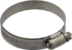 IDEAL TRIDON - SAE Size 36, 1-13/16 to 2-3/4" Diam, Stainless Steel Shielded Worm Drive Clamp - Material Grade 301, Series 615 - Benchmark Tooling