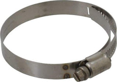 IDEAL TRIDON - SAE Size 44, 2-5/16 to 3-1/4" Diam, Stainless Steel Shielded Worm Drive Clamp - Material Grade 301, Series 615 - Benchmark Tooling