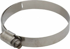 IDEAL TRIDON - SAE Size 48, 2-9/16 to 3-1/2" Diam, Stainless Steel Shielded Worm Drive Clamp - Material Grade 301, Series 615 - Benchmark Tooling