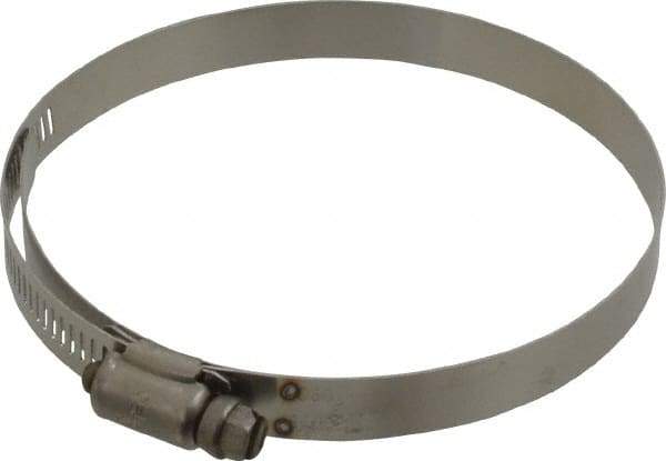 IDEAL TRIDON - SAE Size 60, 3-9/16 to 4-1/4" Diam, Stainless Steel Shielded Worm Drive Clamp - Material Grade 301, Series 615 - Benchmark Tooling