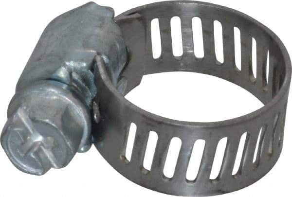 IDEAL TRIDON - SAE Size 4, 5/16 to 5/8" Diam, Carbon Steel Miniature Worm Drive Clamp - 5/16" Wide, Series 300 - Benchmark Tooling