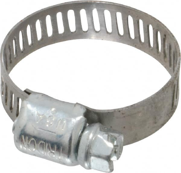 IDEAL TRIDON - SAE Size 8, 7/16 to 1" Diam, Carbon Steel Miniature Worm Drive Clamp - 5/16" Wide, Series 300 - Benchmark Tooling