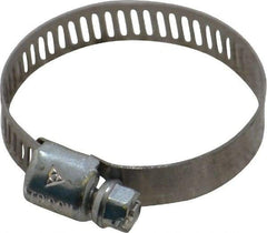 IDEAL TRIDON - SAE Size 16, 11/16 to 1-1/2" Diam, Carbon Steel Miniature Worm Drive Clamp - 5/16" Wide, Series 300 - Benchmark Tooling