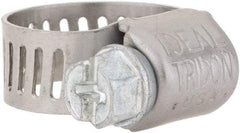 IDEAL TRIDON - SAE Size 4, 5/16 to 5/8" Diam, Stainless Steel Miniature Worm Drive Clamp - 5/16" Wide, Material Grade 301, Series 325 - Benchmark Tooling