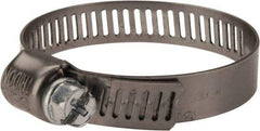 IDEAL TRIDON - SAE Size 20, 7/8 to 1-3/4" Diam, Stainless Steel Miniature Worm Drive Clamp - 5/16" Wide, Material Grade 301, Series 325 - Benchmark Tooling