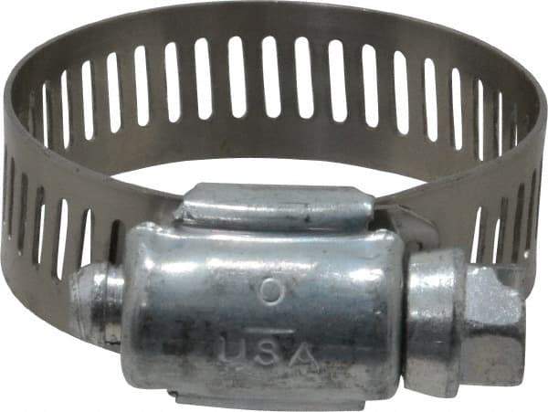 IDEAL TRIDON - SAE Size 16, 11/16 to 1-1/2" Diam, Carbon Steel Worm Drive Clamp - 1/2" Wide, Series 600 - Benchmark Tooling