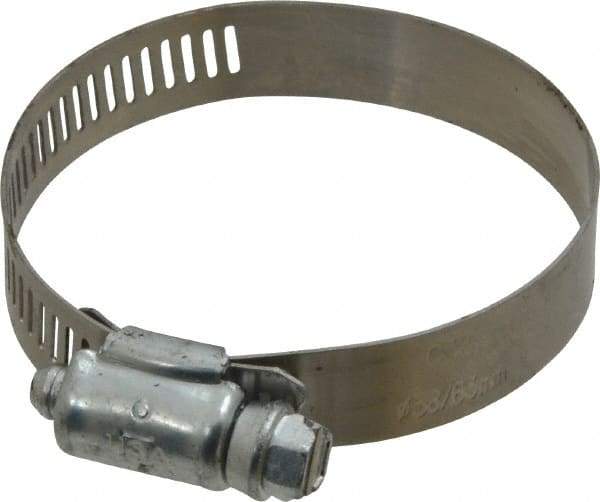 IDEAL TRIDON - SAE Size 32, 1-9/16 to 2-1/2" Diam, Carbon Steel Worm Drive Clamp - 1/2" Wide, Series 600 - Benchmark Tooling