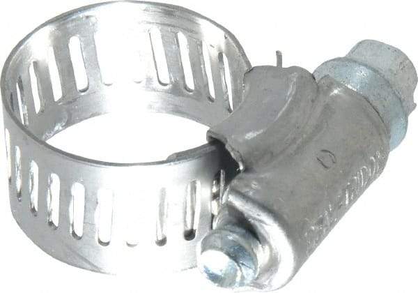 IDEAL TRIDON - SAE Size 6, 3/8 to 7/8" Diam, Stainless Steel Worm Drive Clamp - 1/2" Wide, Material Grade 201, Series 611 - Benchmark Tooling