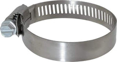 IDEAL TRIDON - SAE Size 28, 1-5/16 to 2-1/4" Diam, Stainless Steel Worm Drive Clamp - 1/2" Wide, Material Grade 201, Series 611 - Benchmark Tooling