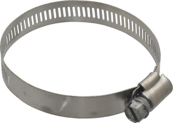 IDEAL TRIDON - SAE Size 40, 2-1/16 to 3" Diam, Stainless Steel Worm Drive Clamp - 1/2" Wide, Material Grade 201, Series 611 - Benchmark Tooling