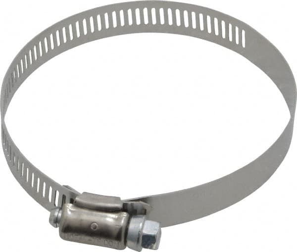 IDEAL TRIDON - SAE Size 48, 2-9/16 to 3-1/2" Diam, Stainless Steel Worm Drive Clamp - 1/2" Wide, Material Grade 201, Series 611 - Benchmark Tooling