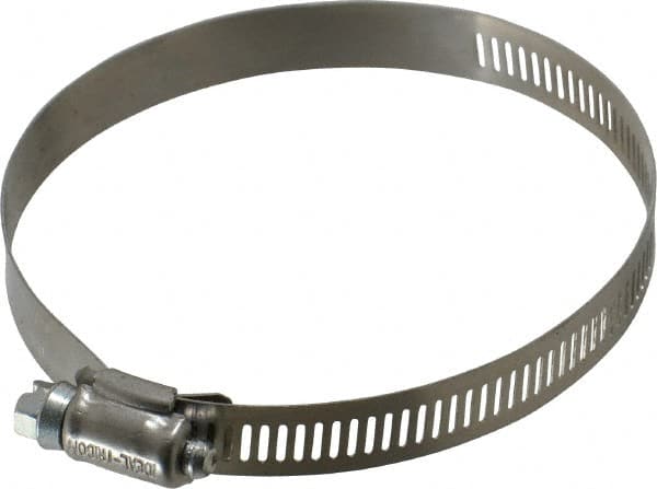 IDEAL TRIDON - SAE Size 56, 3-1/16 to 4" Diam, Stainless Steel Worm Drive Clamp - 1/2" Wide, Material Grade 201, Series 611 - Benchmark Tooling