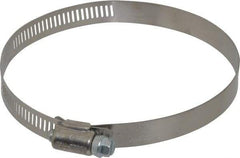 IDEAL TRIDON - SAE Size 64, 2-1/2 to 4-1/2" Diam, Stainless Steel Worm Drive Clamp - 1/2" Wide, Material Grade 201, Series 611 - Benchmark Tooling