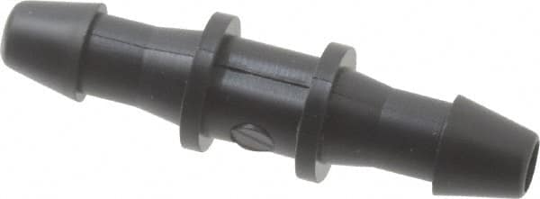 Made in USA - 3/32" Barb, Nylon Single Barbed Tube Splicer - Black - Benchmark Tooling
