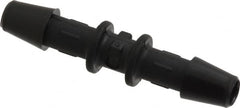 Made in USA - 3/16" Barb, Nylon Single Barbed Tube Splicer - Black - Benchmark Tooling