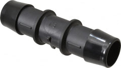 Made in USA - 3/4" Barb, Nylon Single Barbed Tube Splicer - Black - Benchmark Tooling