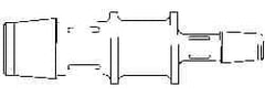 Made in USA - Nylon Single Barbed Tube Reducer - Natural - Benchmark Tooling