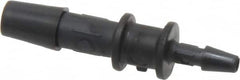 Made in USA - 1/4 x 1/8" Barb, Nylon Single Barbed Tube Reducer - Black - Benchmark Tooling