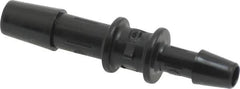 Made in USA - 1/4 x 3/16" Barb, Nylon Single Barbed Tube Reducer - Black - Benchmark Tooling