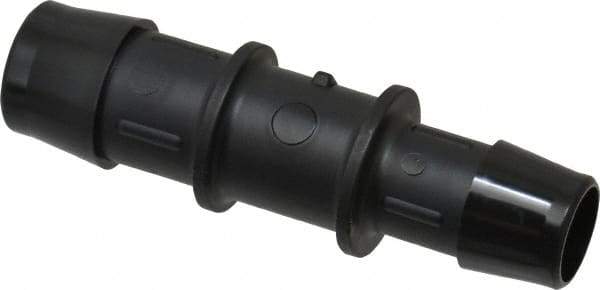 Made in USA - 3/4 x 5/8" Barb, Nylon Single Barbed Tube Reducer - Black - Benchmark Tooling