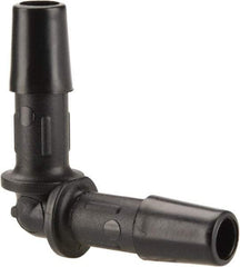 Made in USA - 1/4" Barb, Nylon Single Barbed Tube Elbow - Black - Benchmark Tooling