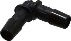 Made in USA - 3/8" Barb, Nylon Single Barbed Tube Elbow - Black - Benchmark Tooling