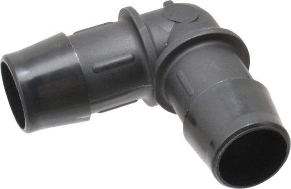 Made in USA - 3/4" Barb, Nylon Single Barbed Tube Elbow - Black - Benchmark Tooling