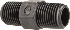 Made in USA - 1/8 NPT Nylon Threaded Tube Fitting - Black - Benchmark Tooling