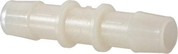 Made in USA - 1/2" Barb, Nylon Single Barbed Tube Splicer - Natural - Benchmark Tooling