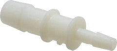 Made in USA - Nylon Single Barbed Tube Reducer - Natural - Benchmark Tooling