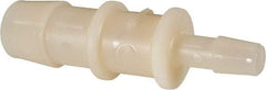 Made in USA - Nylon Single Barbed Tube Reducer - Natural - Benchmark Tooling