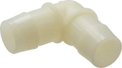 Made in USA - 1" Barb, Nylon Single Barbed Tube Elbow - Natural - Benchmark Tooling