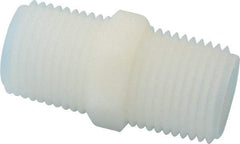 Made in USA - 1/2 NPT Nylon Threaded Tube Fitting - Natural - Benchmark Tooling