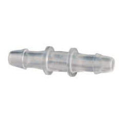 Made in USA - 3/32" Barb, Polypropylene Single Barbed Tube Splicer - Natural - Benchmark Tooling
